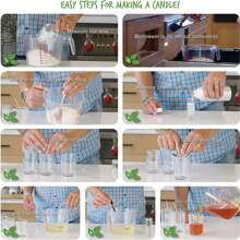 Cera de soja para hacer velas - Cera de soja natural para hacer velas 0,33/2/4 lb Bolsa, Escamas de cera de soja premium, 100 mechas para velas, 100 pegatinas para mechas y 2 dispositivos de centrado, Regalo para hacer velas DIY, Proyecto DIY, Jabón, Regalo perfecto para el Día de Pascua, Velas de aromaterapia, Regreso a la escuela, Día del Padre, Día del Maestro, Decoración del hogar, Dormitorio, Baño, Opción de relajación