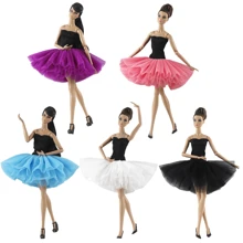 Doll Dress Closet Doll Exquisite Cute Ballet Tutu Skirt, Multi-Color, Suitable For Performance, Afternoon Activities, Etc. (Doll Not Included)