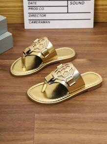 1 双儿童时尚休闲可爱防滑户外金属扣凉鞋儿童沙滩拖鞋