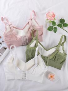 3pcs Women Uplift & Minimizer Bras - Multicolor - View 3