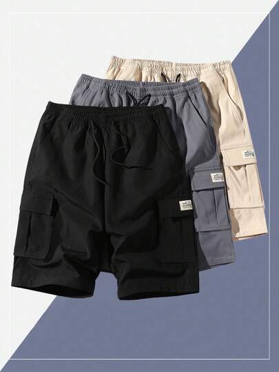 Pantaloncini utility leggeri per l'estate da uomo, pantaloncini bermuda casual e traspiranti da usare all'aperto