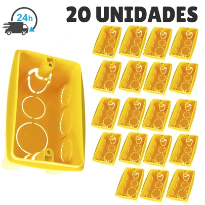 Kit 50 Caixinha De Luz 4x2 De Embutir Caixa De Tomada Passagem Fio Caixa De Luz 4x2 Pequena Reforçada