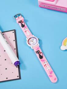 1 pieza Reloj de cuarzo de silicona con diseño de macaron de colores lindo y de dibujos animados, apto como regalo de cumpleaños
