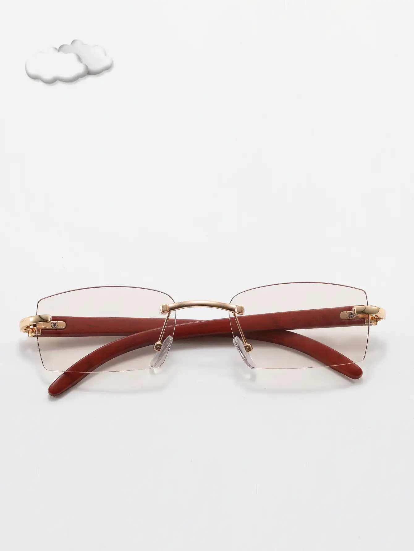 1 副男士无框窄方形学院风精致简约现代商务多场合变色时尚眼镜，适合驾驶、旅行、通勤和学校使用，适合夏季海滩度假、户外、旅行