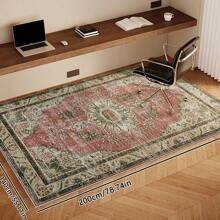 1 pieza, Alfombra vintage hecha a mano, Alfombra de área europea, Adecuada para sala de estar, comedor, dormitorio y felpudo, Resistente al desgaste y antideslizante, Lavable a máquina, Decoración de habitación, Regalo del Día de la Mujer, Cumpleaños, Novio, Novia, Decoración del hogar, baño, Alfombra de puerta de verano