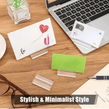 Acrylic Name Card Slot Stand Holder, Transparent, Acrylic Stands Clear Place Card Holders,Acrylic Card Display Stand For Wedding Table Number