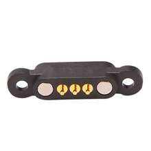 5 Pairs Spring Loaded Magnetic Pogo Pin Connector 3 Positions Magnets Pitch 2.3MM Through Holes Male Female Probe - Black - View 5