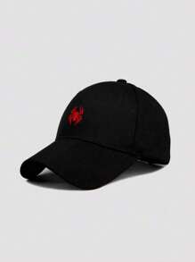 1 Pc Men's Adjustable Spider Print Casual Minimalist Baseball Cap, Suitable For Daily Wear