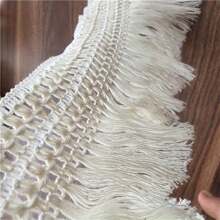 1yard Wide Edge Tassel Lace Trim, DIY Handicraft And Garment Decoration Accessory For Sewing And Weaving - Beige - View 5