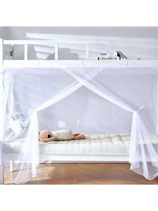 1pc Dorm Mosquito Net For Single Bed, Thickened Mesh Privacy Partition For Home Bedroom