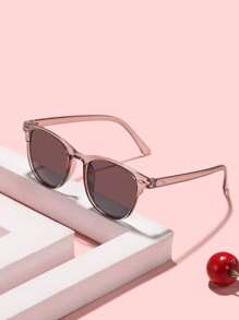 1 件青少年 14-16 岁亚克力基本款休闲方形镜框时尚眼镜，适合节日出游、服装搭配和节日礼物