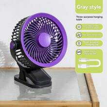 1 件 SHIEIN 台式夹式风扇，多功能，可壁挂，100 档速度设置循环风扇，可调角度，电池续航时间长，气流强劲，适用于办公室、卧室、厨房、户外等 - 彩色 - 查看 13