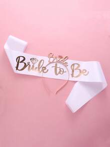 1/3/4 st Brud att ställas Sash & Strass Pannband Tiara & Axellängd Slöja Kit Möhippor Bröllopsdusch Bachelorette Bröllopsdekoration Tillbehör - Multifärgad - Visa 14