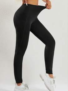 Pocketed Yoga Pants, Women Athletic Tights, Fitness Leggings For Outdoor & Yoga