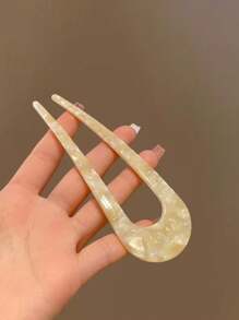 1pc Vintage Stylish U-Shaped Acetate Hair Clip For Women, Suitable For Ages 14+, Daily Decorative Accessory, Perfect Mother's Day Gift Hair Combs Combs For Hair Side Comb