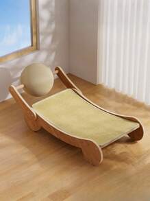 1 pieza Poste rascador para gatos 2 en 1, nido para gatos, bola vertical de sisal sin desprendimiento, marco para escalar gatos, juguetes para gatos, adecuado para proteger muebles, sofás y alfombras de interiores, regalo navideño