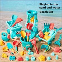 Cubetas de juguetes para la playa para niños, bebés jugando con agua, herramientas de excavación de la arena, palas, cubos de playa para jugar con agua(Algunos accesorios son de colores al azar) - Multicolor - Ver 3