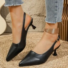 2025 neue modische, elegante und vielseitige Damen Hochhackenschuhe mit spitzer Zehenpartie