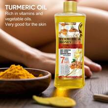 5pcs Turmeric Body Oil, Massage Oil ForFace, Legs, Hands And Back, NaturalIngredients, Suitable For All SkinTypes, Skin Care, Moisturising, WithTurmeric Aroma, Suitable For BothMen And Women
