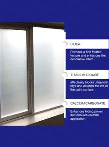 Matte Glass Paint - Opaque, Sun-Resistant, Renovation Oil-Based Paint For Privacy Glass Frosting - Multicolor - View 9