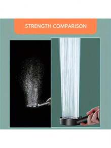 1pc High Pressure Shower Head: 5 Spray Modes, Powerful Bathroom Shower Head With Strong Mist, Mini Silicone Nozzle, Suitable For High And Low Water Flow Shower - Wall-Mounted, Plastic, Round Design Home Bathroom Decor Fall Decor Bathroom Accessories