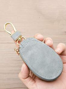 1pc Mini Unisex Car Key Bag, PU General Car Key Storage Bag, Large Capacity Multifunctional Keychain Storage Bag,Creative Keychain,Car Key Protector, Secure Zipper Closure Protector, Stylish Waist Pocket Car Key Protector