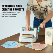 Manual Die Cutting & Embossing Machine, Portable Cut Machines, 6/9 Inch Opening Scrapbooking Machine Full Kit Included, For Arts & Crafts, Scrapbooking, Card Making And Crafting, White - 6 Inch - View 2