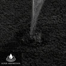 Bathroom Mats, Thick Soft Absorbent Chenille With Rubber Backing, Quick Drying Microfiber Mats, Machine Washable, For Shower Floor, Bathroom Runner, Bath Mat, Accessories And Decoration. - Black - View 2