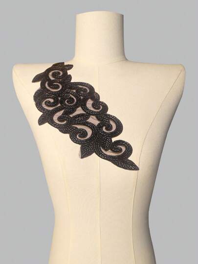 多色 3D 刺绣、串珠、网眼面料、DIY 服装、婚纱配饰，尺寸：长 32 厘米/宽 15 厘米