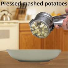 1pc/Set Stainless Steel Multi-Function Potato Masher And Manual Fruit Juice Extractor, Suitable For Home And Restaurant