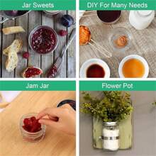 16 PACK Mini Mason Jars Glass Canning Jars, 4 OZ Jelly Jars With Regular Lids, Ideal For Honey, Jam, Wedding Favors, Shower Candle, Baby Food, Small Spice Jars - 無色 - 查看 3