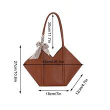 Zestaw 2 części: 1 torba typu tote i 1 prosty szalik, torebka na ramię, duża pojemność, styl vintage, prosta i uniwersalna