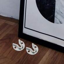 10 件装扁平衣架支架，家具安装挂钩，用于衣帽架、框架、架子 - 銀色 - 查看 6