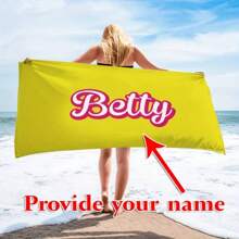1 pieza Toalla de playa personalizada de fibra ultrafina, liviana y absorbente, regalo personalizado para aniversario, cumpleaños, boda, Día de la Madre, uso en la playa