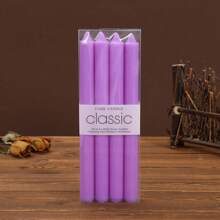 4pcs 2.2cm Diameter Straight Stem Candles, 25cm European Style Long Stem Candles For Home, Romantic Candlelight Dinner, Wedding, Birthday, Valentine's Day Decoration - Red, White, Black, Green, Yellow, Pink, Purple, Blue Gifts Graduation