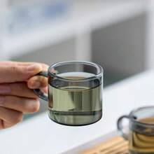 Bộ 12/6/4/2 chiếc, dung tích 100ml/3.5oz, gồm tách trà, cốc cà phê, cốc nước bằng thủy tinh trong suốt màu xám khói chất lượng cao, thiết kế sáng tạo, chịu nhiệt tối giản, phù hợp cho nhà bếp, phòng khách, một món quà tinh tế. - màu đen - Xem 5