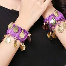 زوج من أساور الرقص الشرقي للأداء، أساور تزيين اليد، أساور علاقة لمسابقات الرقص، أساور لأداء الرقص الشعبي، مناسبة لعروض الرقص - متعدد الألوان - مشاهدة 9