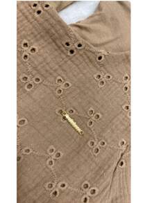 Marias Girl's Dress In Cotton Laise - CARINHOSO - MALWEE - 摩卡棕 - 查看 2