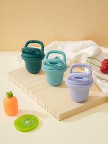 PopLittleOne 1pc Baby Silicone Food Supplement Pacifier Solid Baby Tableware Portable Baby Fruit Vegatable Feeder Teether Baby Food Feeder Pacifier - Multicolor - View 5