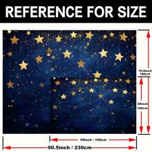 Blue Starry Sky, Multifunctional Party Decoration Banner, Suitable For Holiday Occasions, New Year Celebrations, Studio Backgrounds, Feather Free, No Need For Power Supply - Multicolor - View 4