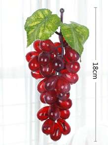 1 pièce Raisin artificiel avec sensation de raisin givré. Grappe de raisin en plastique factice. Accessoire de prise de vue. Décoration murale en rotin. Grappe de raisin. Saint Valentin, cadeau