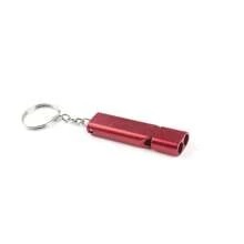 1Pc Vogeltrainingsfluitje Draagbare aluminium veiligheidsfluitje voor buiten wandelen kamperen overleving nood sleutelhanger multitool Dual-Tube overlevingsfluitje evenement scène arrangement commando spel activiteit training repetitie verrassingscadeaus voor vrienden