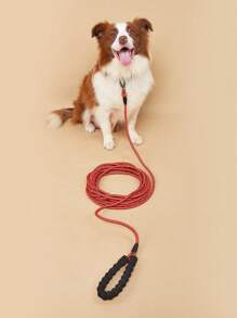 Extra Long Reflective Nylon Dog Lead With Safety Lock, Adjustable Length, Multiple Color Options, Heavy Duty