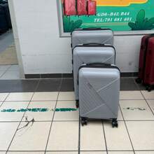 PP 材质行李箱 24/28 英寸静音旋转轮行李箱大容量密码锁拉杆箱 - 灰色 - 查看 2