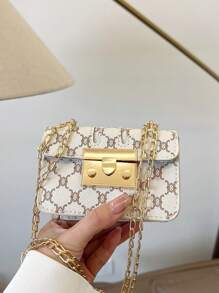 1pc Pu 时尚复古迷你时尚硬币小方包，百搭小众设计时尚单肩斜挎包，舒适的肩带，顺滑的长款，百搭不挑剔，适合日常外出、游玩、上学、通勤使用，是送给朋友的完美礼物 - 迷你方包 - 查看 12