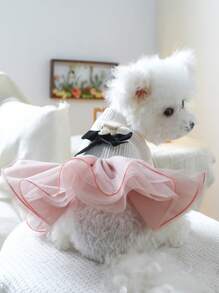 1 件宠物服装，可爱时尚狗/猫服装，适合小型犬和幼犬，舒适的 Anna 薄纱裙 - 彩色 - 查看 1