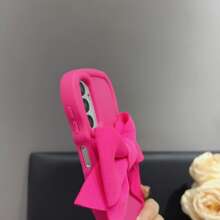 1 件千禧蝴蝶结 + 可调节手链多巴胺马卡龙波浪手机壳,兼容 16/Redmi Note 11 4G/Galaxy A55/Infinix Note 30/ Moto E30 防水防震防摔防刮 - 玫紅 - 查看 4