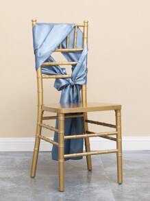 10 chiếc nơ satin màu xám xanh dùng để buộc ghế, ruy băng lụa, thích hợp cho tiệc chiêu đãi, sinh nhật, sự kiện, tiệc liên hoan, tiệc cưới tại khách sạn. - Màu xanh bụi bặm - Xem 4