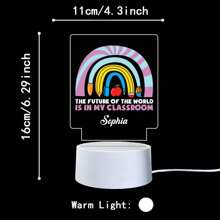 1Pc Customized Name Teacher Creative Gift 3D Light Illusion LED Night Light Warm Light Birthday Gift Christmas Gift Decoration Desk Lamp Night Light,A Gift For The Teacher, A Graduation Gift Gifts - Multicolor - View 16
