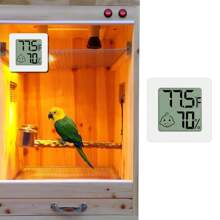 Nhiệt kế đo độ ẩm cho chim – Cảm biến đo nhiệt độ và độ ẩm kỹ thuật số mini từ tính và keo dán cho thú cưng dùng cho lồng vẹt, hộp nuôi thằn lằn nhện rắn tắc kè bò sát - Nhiều màu - Xem 8